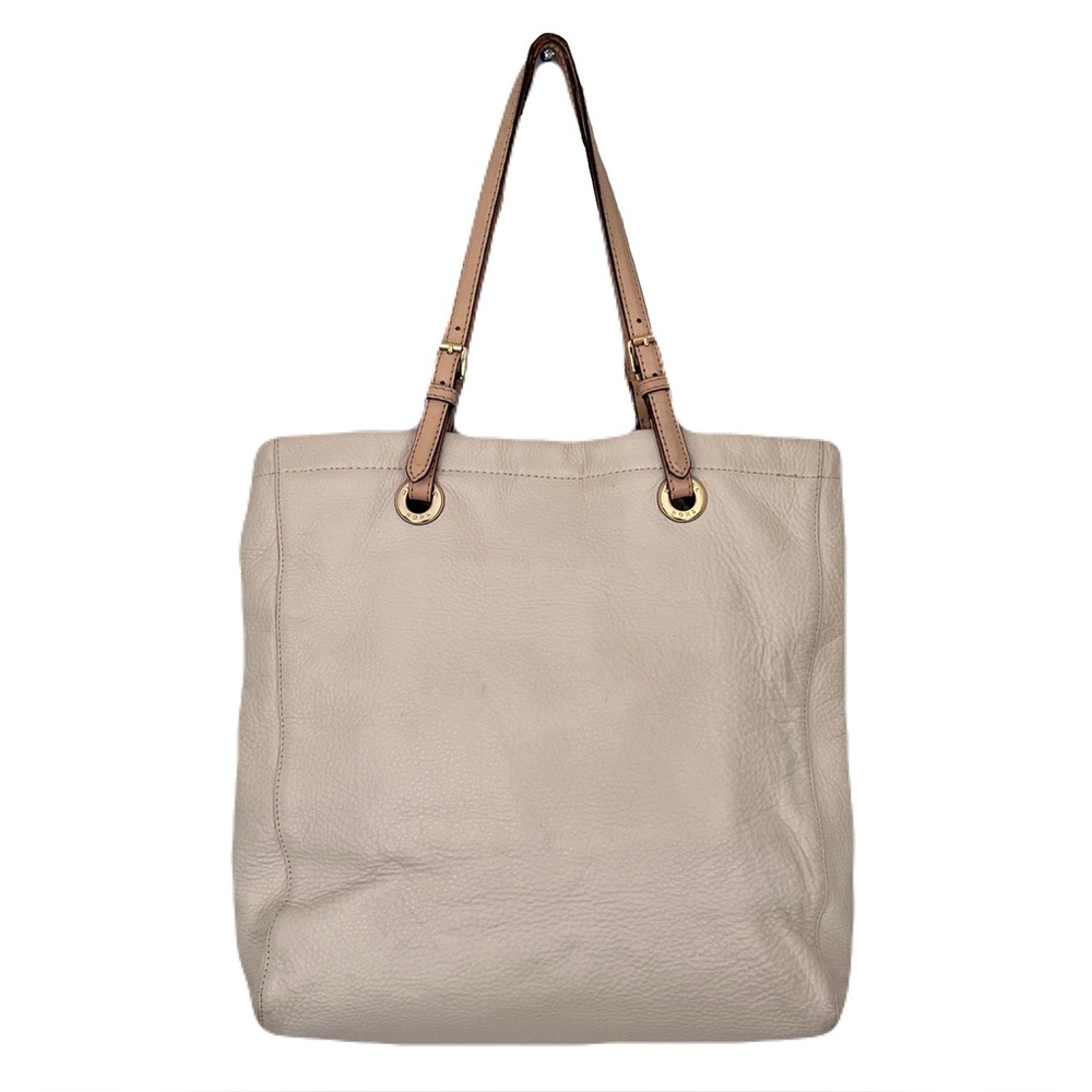 Michael Kors Ivory Pebbled Leather Tote Bag